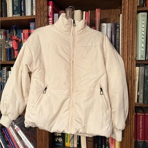 Girl’s Cream Puffer Jacket